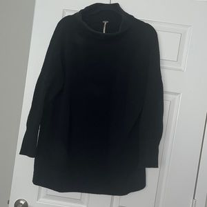 Free People Black Oversized Sweater